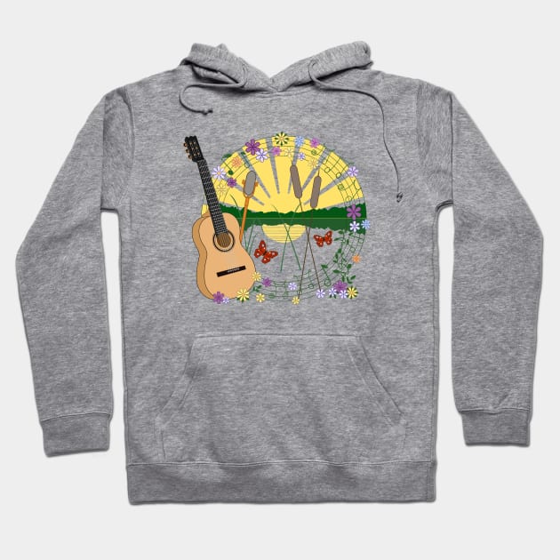 Festival Feeling Illustration Hoodie by NataliePaskell